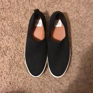 black slip-on shoes